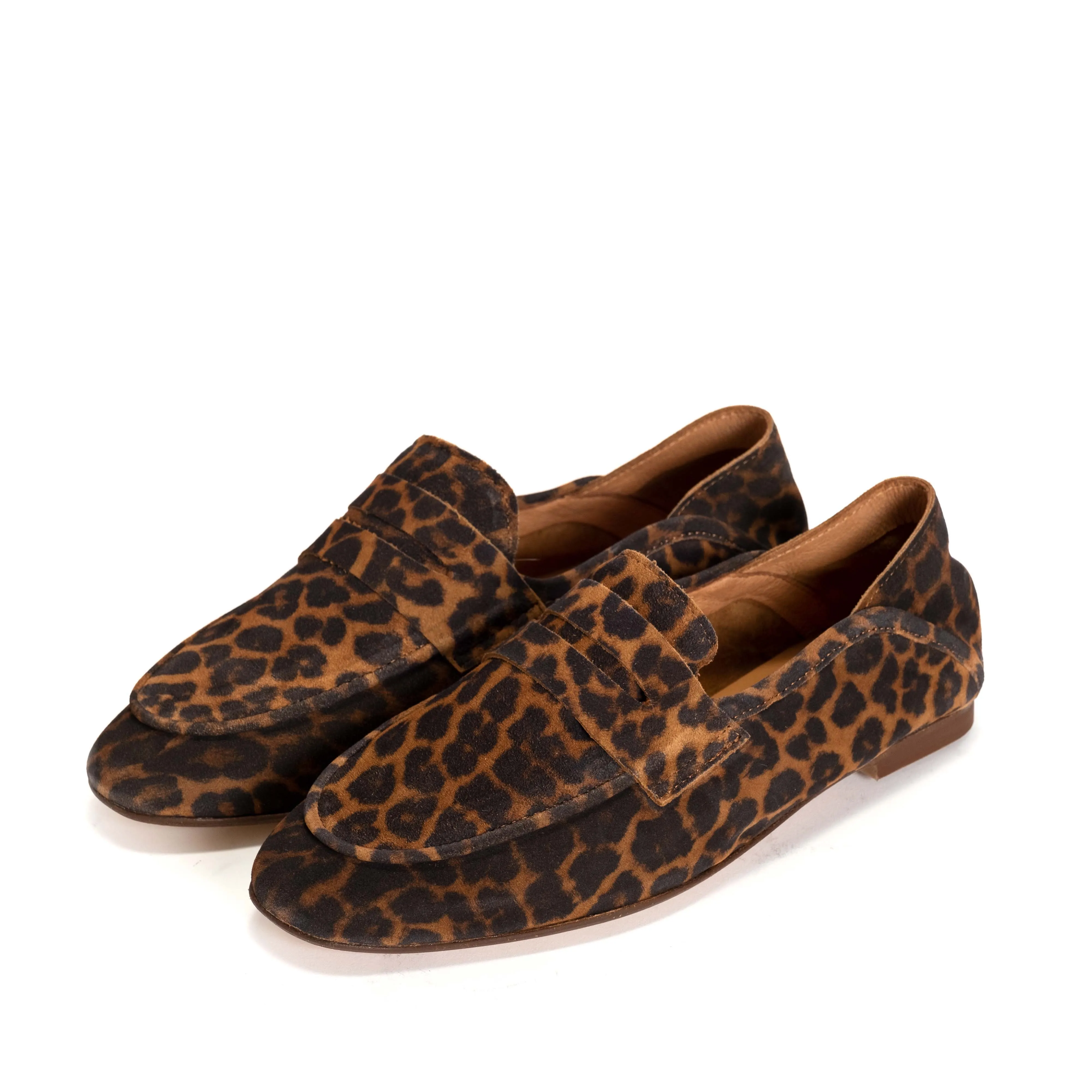 Lindsay Calf suede print Leopard