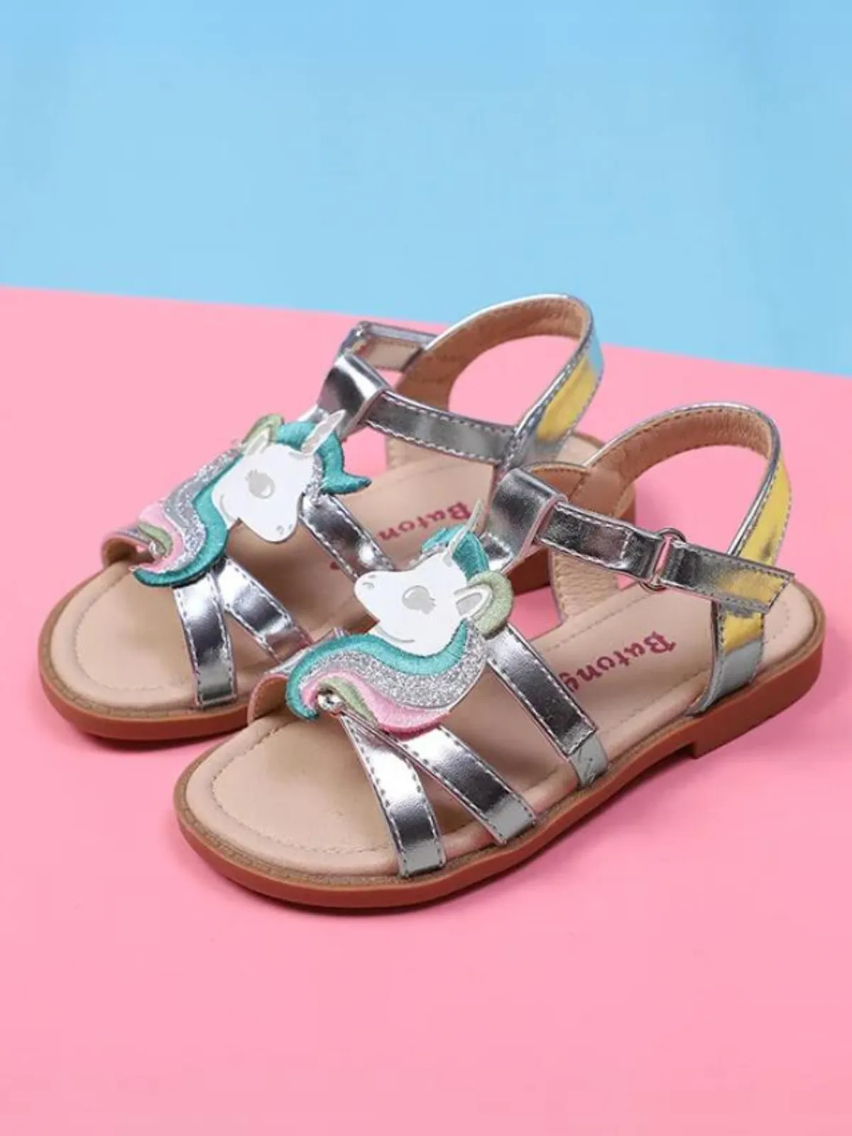 Magical Unicorn Metallic Sandals By Liv and Mia