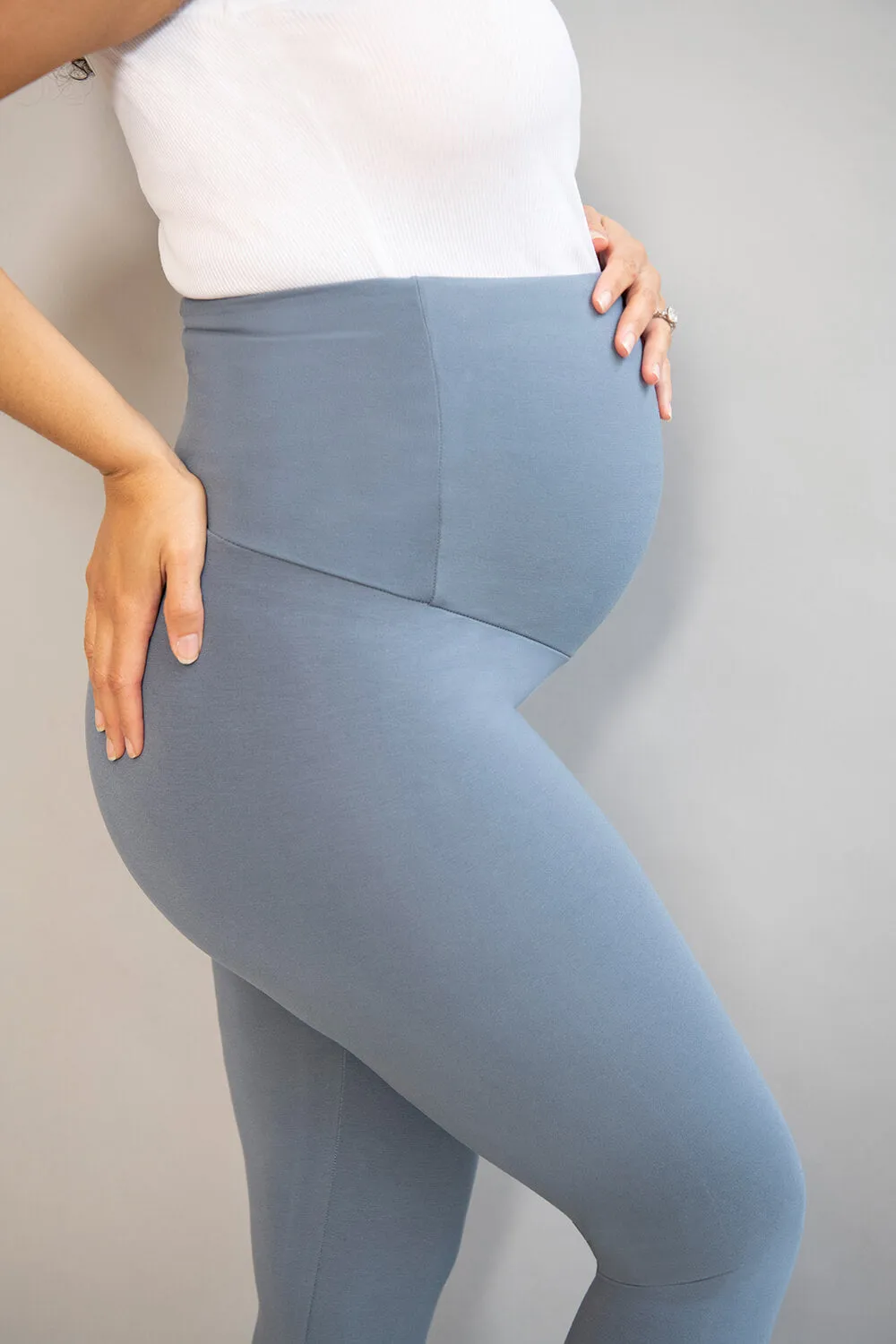 Maternity Lightweight Everyday Leggings - Steel Blue