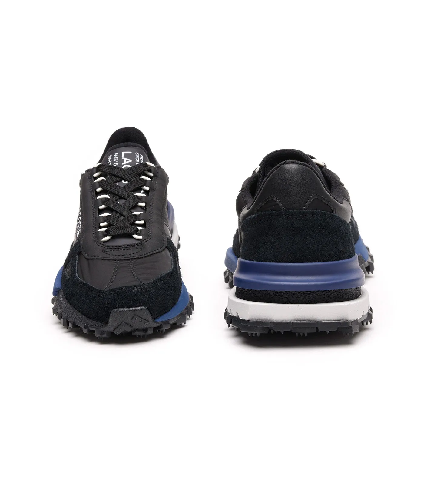 Men's Elite Active Nylon and Suede Trainers Black/Navy