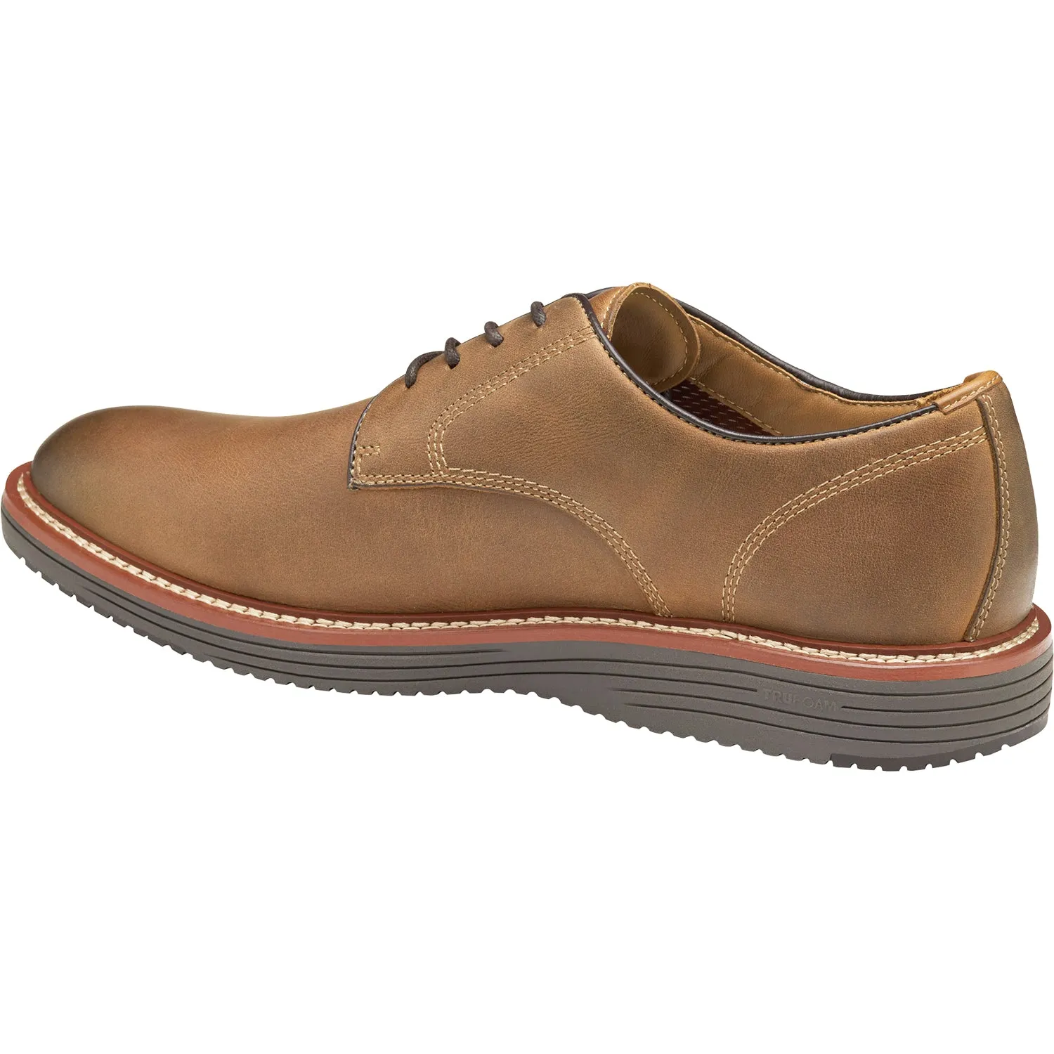 Men's Johnston & Murphy Upton Plain Toe Tan Oiled Full Grain Leather