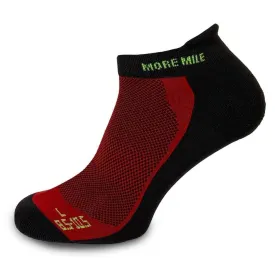 More Mile Pace Comfort Running Socks - Red