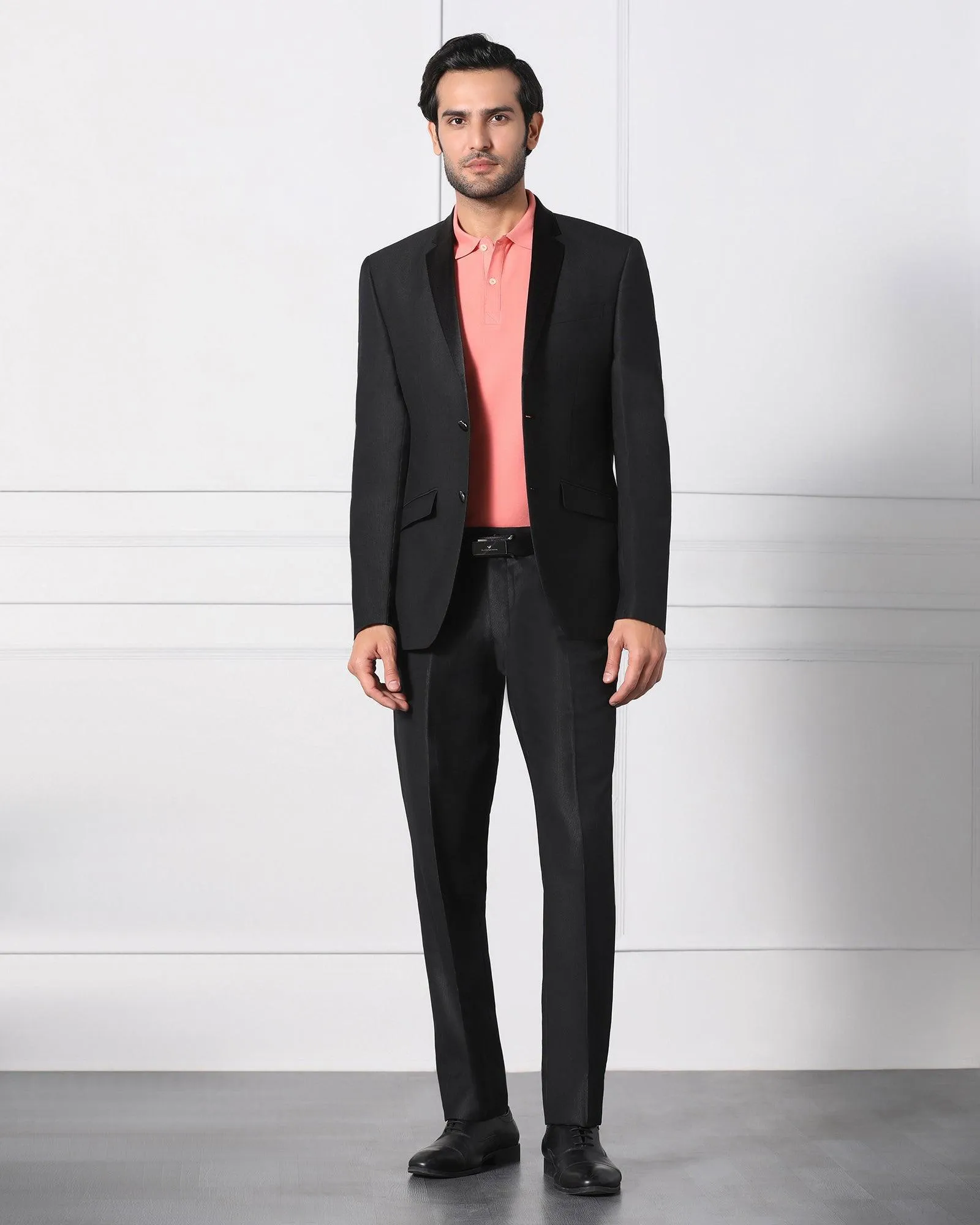 Must Haves Three Piece Black Solid Formal Suit - Jaydon