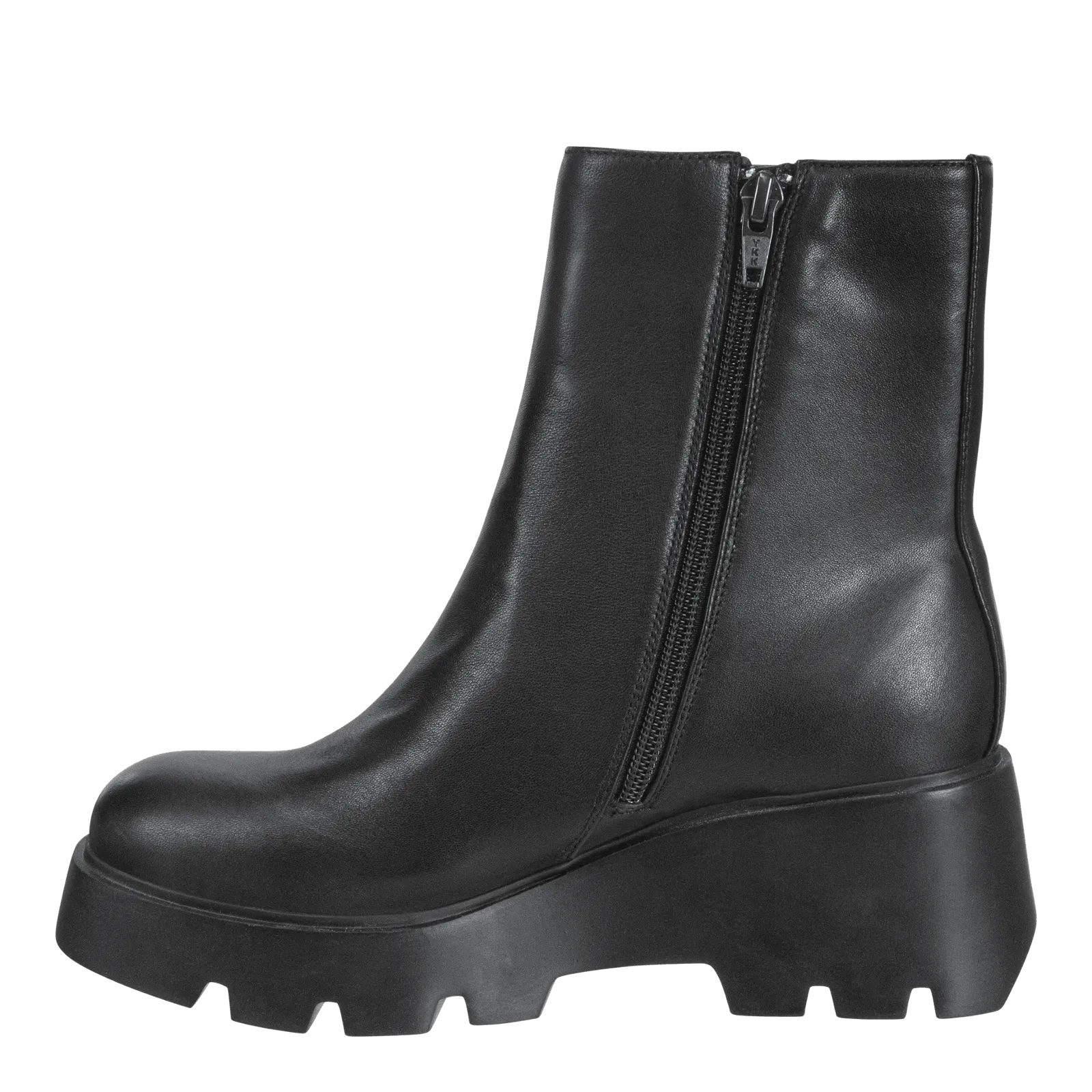 NAKED FEET - XENUS in BLACK LEATHER Platform Ankle Boots