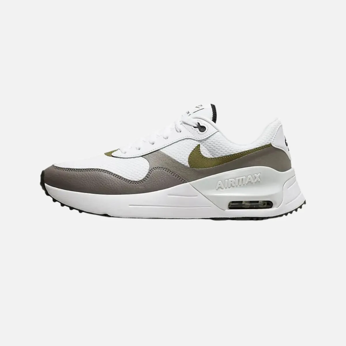 Nike Air Max SYSTM Men's Shoes -White/Black/Flat Pewter/Medium Olive