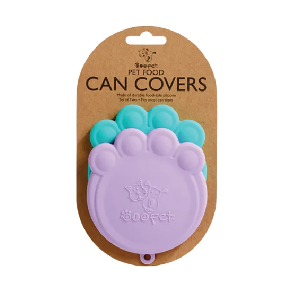 ORE Pet Paw Can Cover Set Aqua & Purple