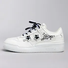 Out in Space Bear Casual White Shoes - Women's