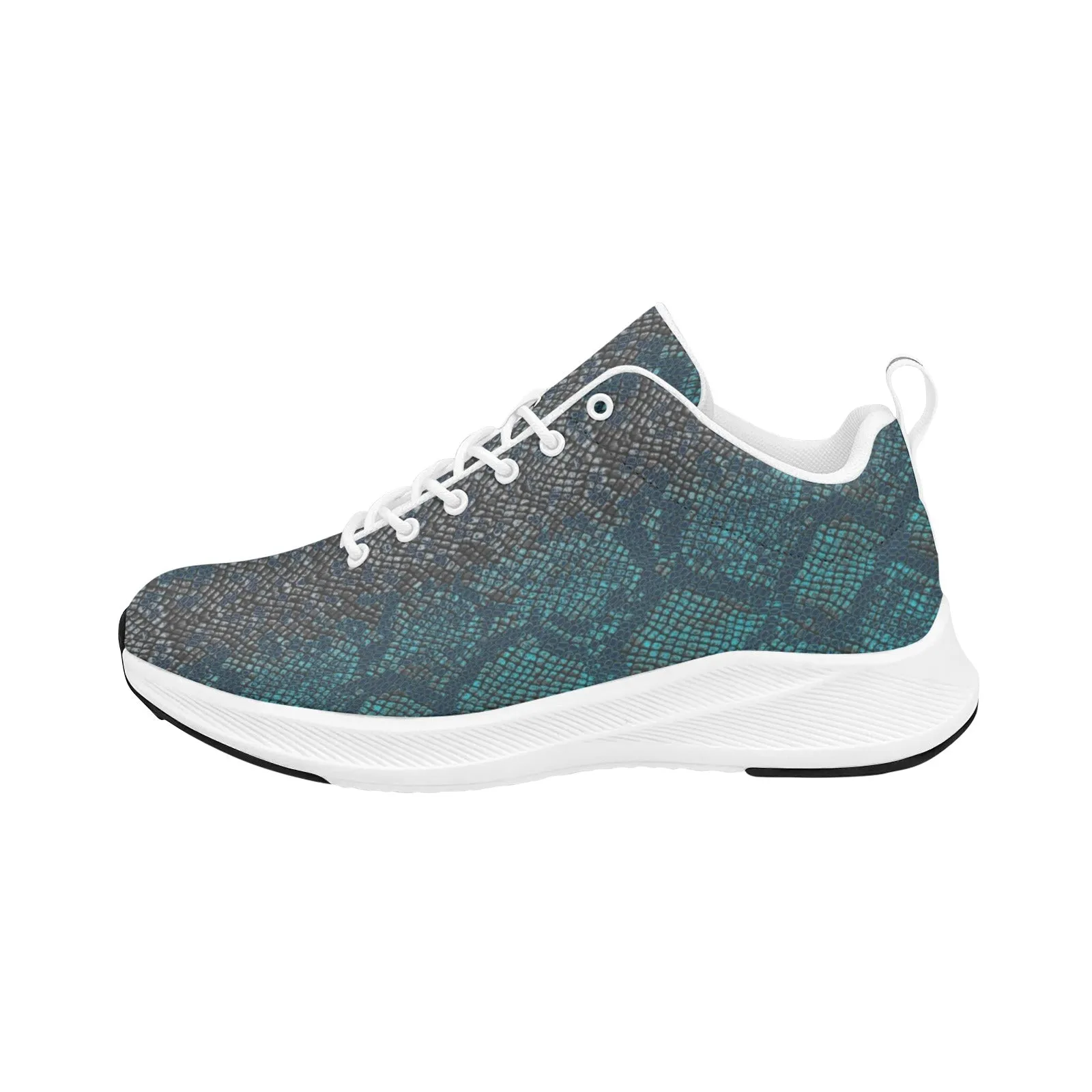 robins egg gradient snakeskin print 2a Women's Alpha Running Shoes (Model 10093)