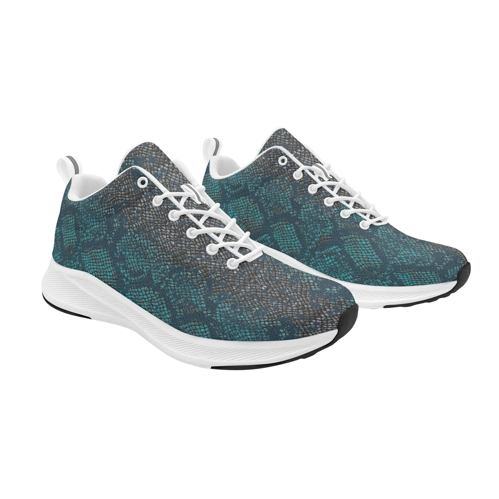 robins egg gradient snakeskin print 2a Women's Alpha Running Shoes (Model 10093)