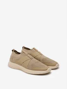 SOLEPLAY Taupe Cross Elastic-Detailed Shoes