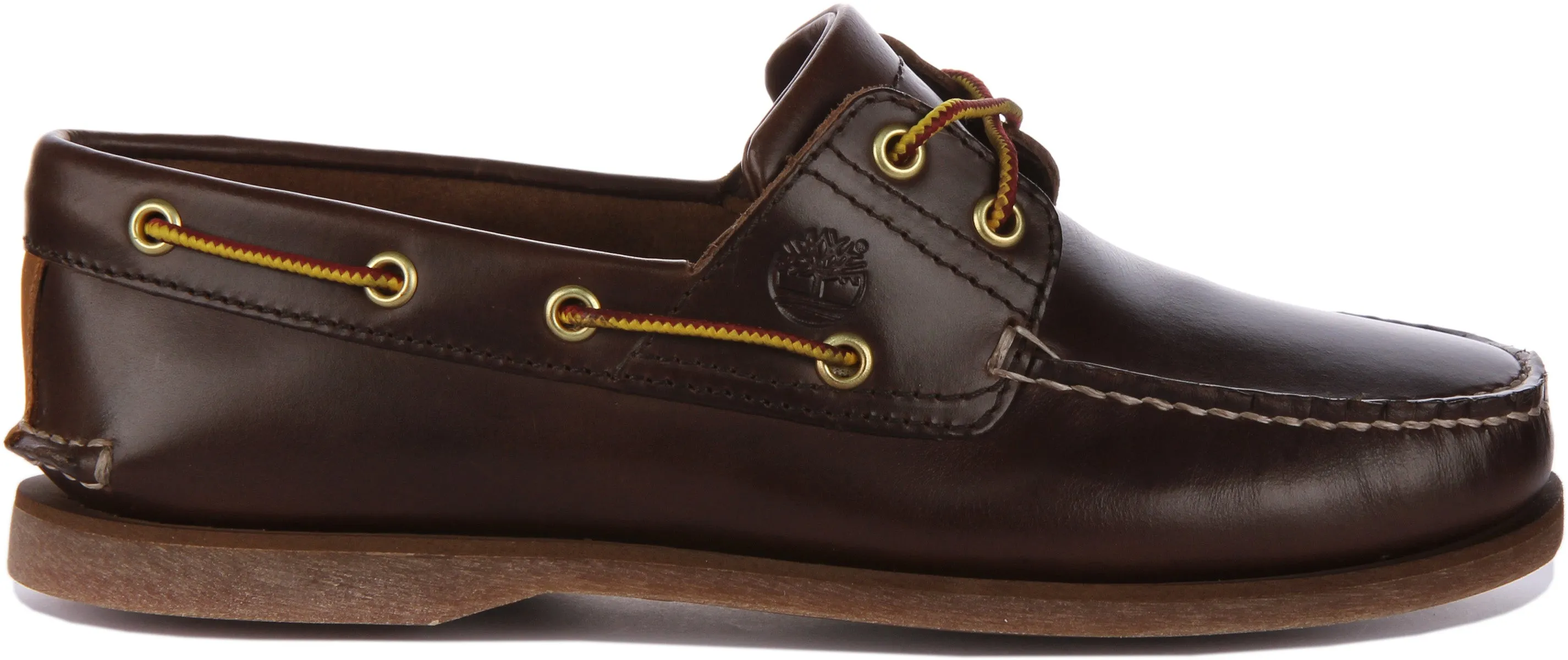 Timberland A5Qsz 2 Eyelet Boat Shoes In Dark Brown