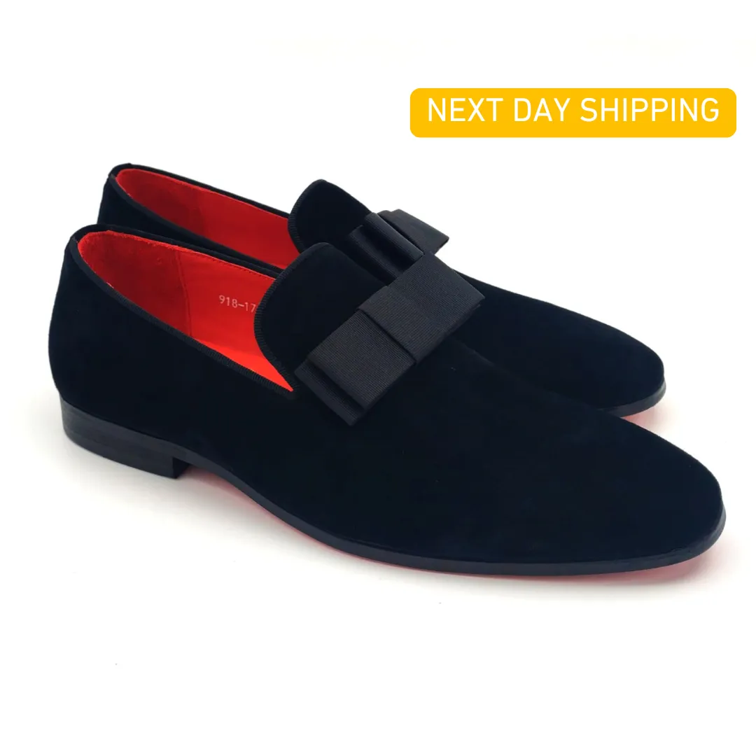 Trevor II - Black Suede Opera Loafers