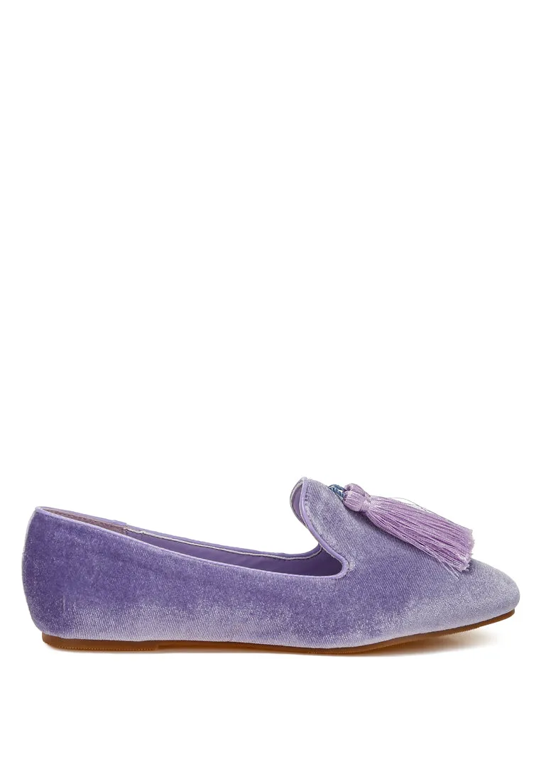 Tromso Iconic Tassel Detail Velvet Loafers