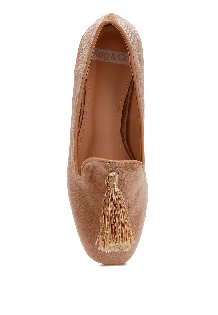 Tromso Iconic Tassel Detail Velvet Loafers