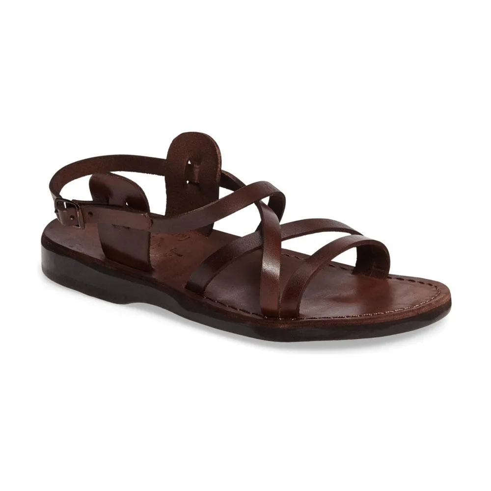 Tzippora - Leather Strappy Slingback Sandal | Brown