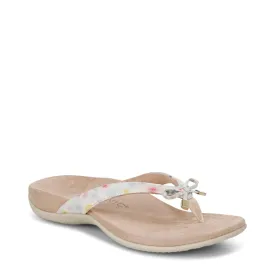 Vionic Women's Bella II Toe Post Flip Sandal (Cream Poppy)