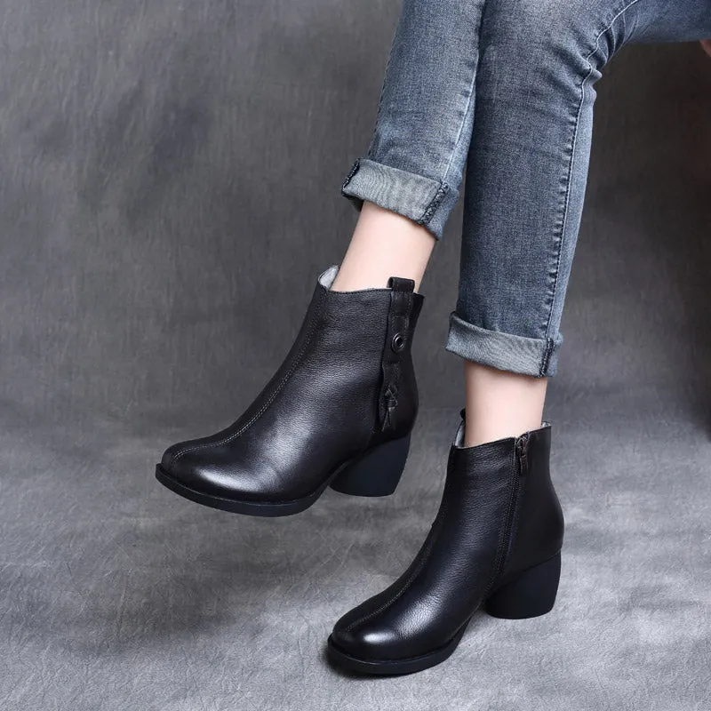 Winter Retro Comfortable Chunky Boots | Gift Shoes