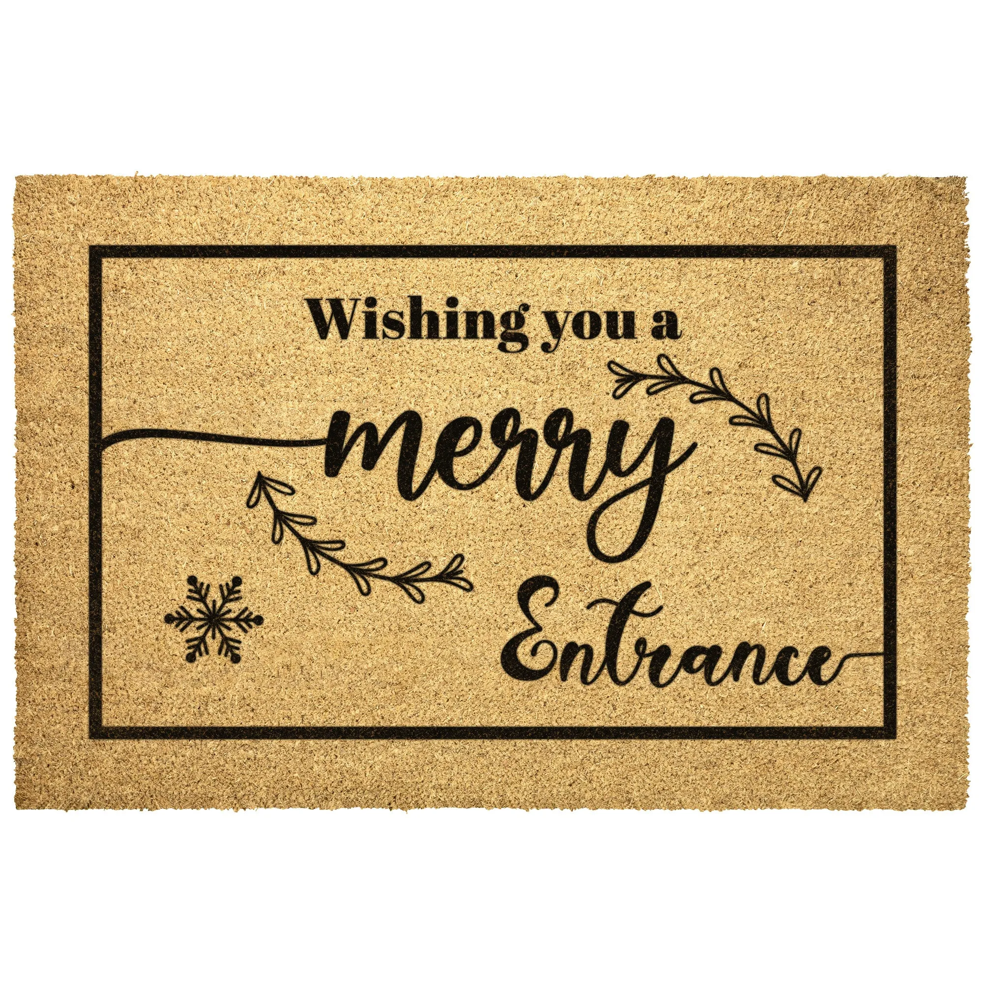 Wishing You A Merry Entrance Door Mat Rug