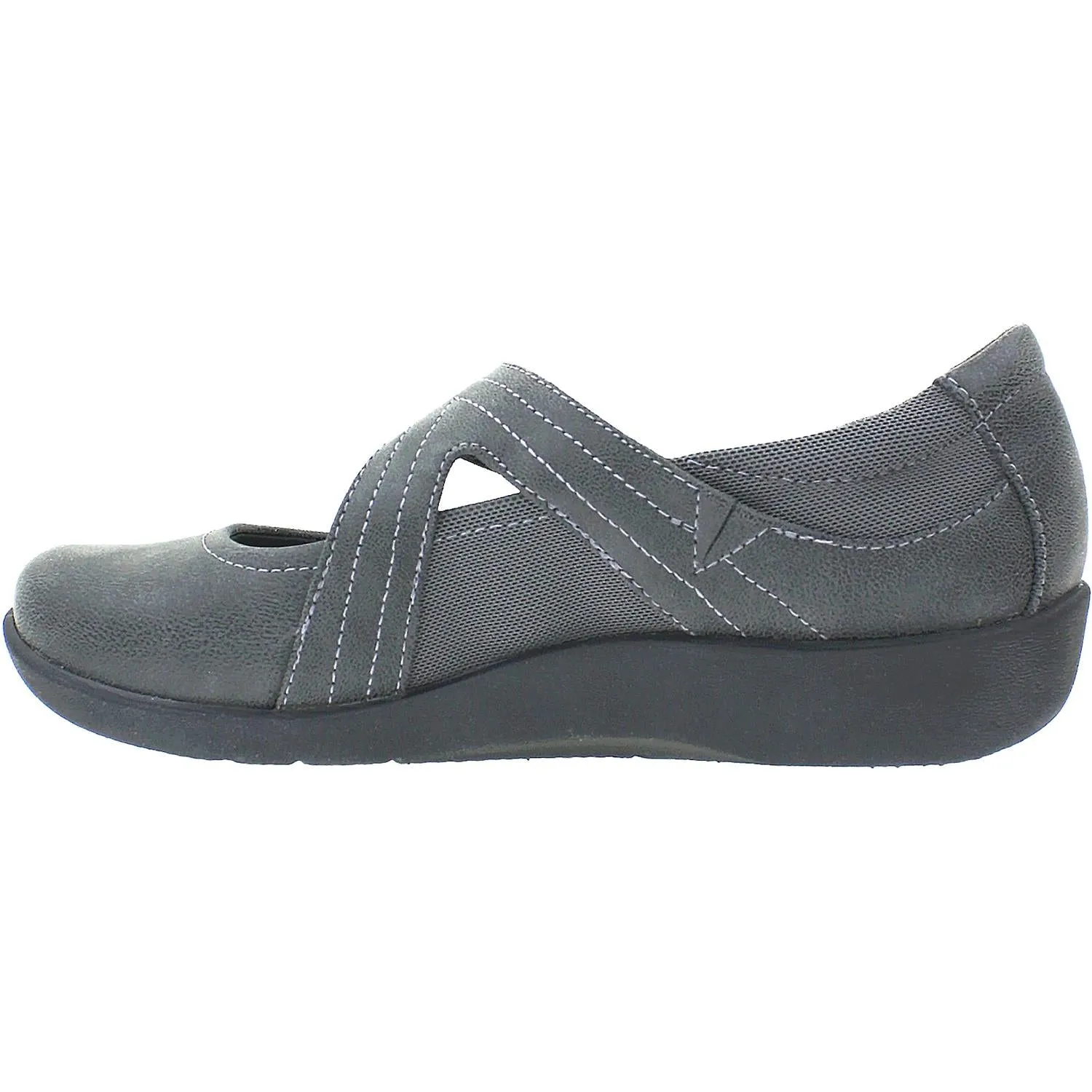 Women's Clarks Cloudsteppers Sillian Bella Grey Synthetic Nubuck