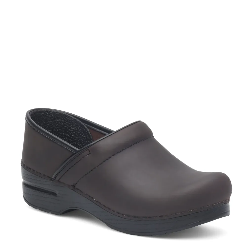 Women's Dansko  Professional Clog Color: Antique Brown (WIDE WIDTH)