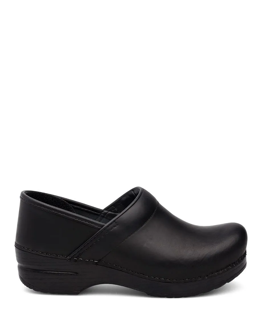 Women's Dansko  Professional Clog Color: Black Cabrio (NARROW WIDTH)