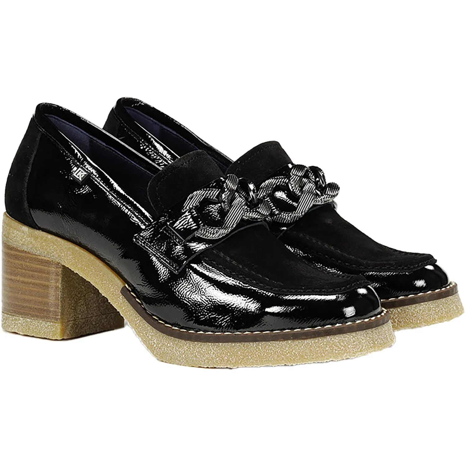 Women's Dorking Oprah D9193 Black Dat/Leather Combo