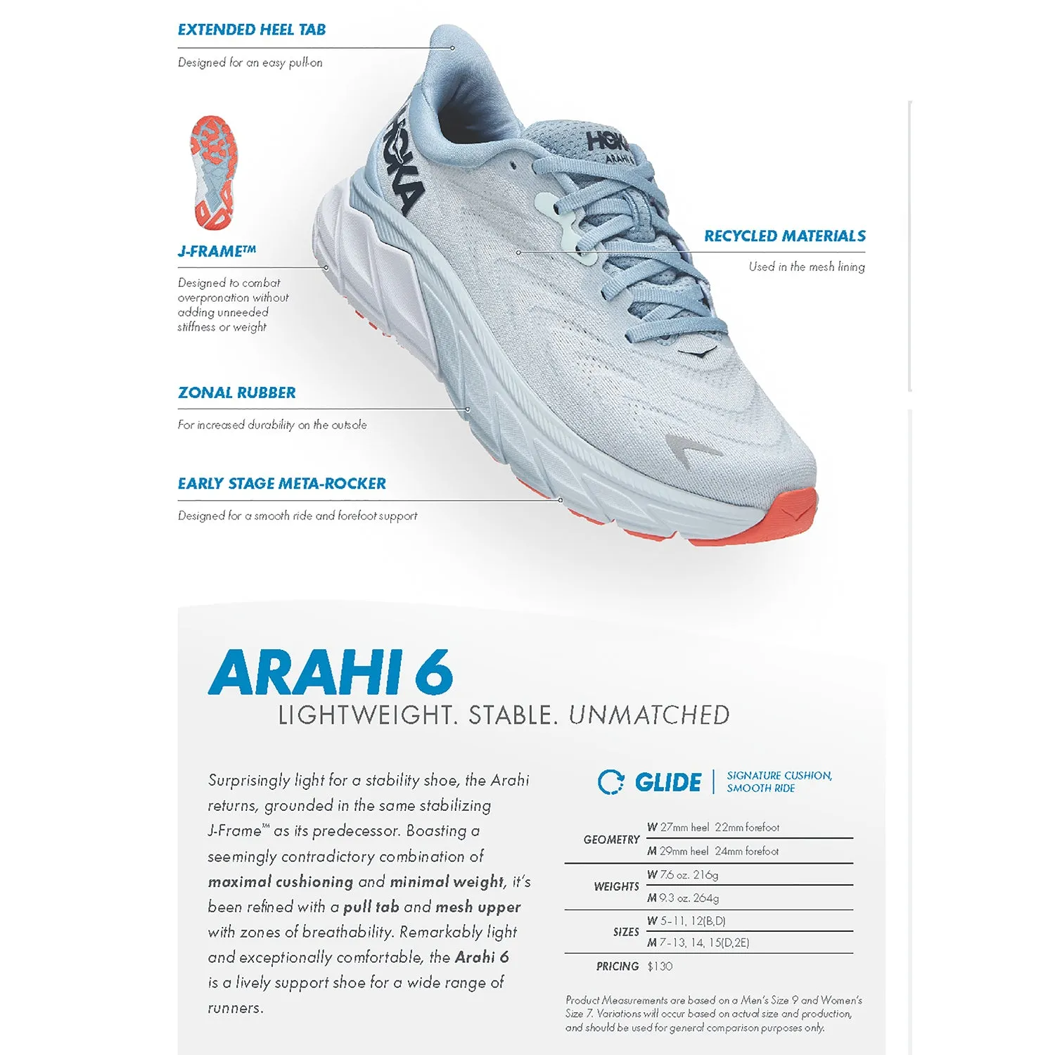 Women's Hoka Arahi 6 Nimbus Cloud/Rose Gold Mesh