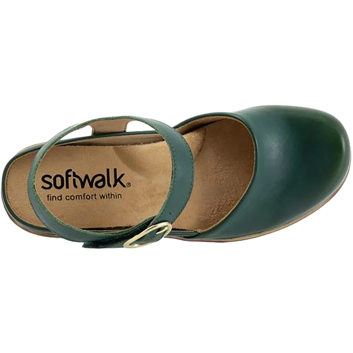 Women's Soft Walk Mabelle Dark Green Leather