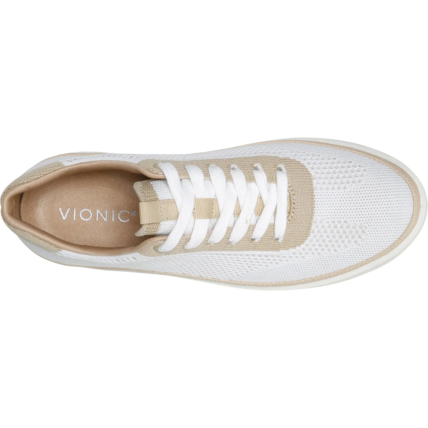 Women's Vionic Galia White Knit Fabric